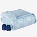 Micro Flannel® Reverse to Sherpa Electric Blanket by Shavel Home Products in Toile Wedgewood (Size KING)