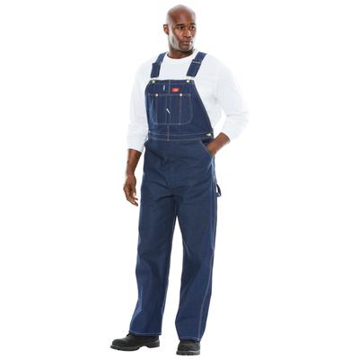 Men's Big & Tall Dickies® Rigid Denim Bib Overalls by Dickies in Indigo Rigid (Size 38 32)