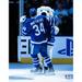 Auston Matthews Toronto Maple Leafs Unsigned Celebration with Carlton the Bear Photograph