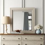 Kelly Clarkson Home Jarman Traditional Concave Beveled Dresser Mirror Wood in Brown | 39.5 H x 38 W x 1.25 D in | Wayfair ROHE4701 40978004