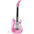 VGEBY1 Guitar Toy, Multifunctional Kids Bass Guitar Electric Guitar Toy with Sound and Lights Musical Instrument Toy(Pink)