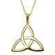 Alexander Castle Gold-Plated Solid 925 Sterling Silver Trinity Knot Celtic Pendant Necklace for Women - Celtic Jewellery with Adjustable 16"-18" Chain & Jewellery Gift Box - 20mm