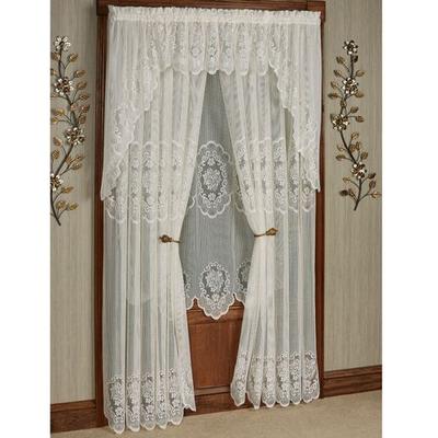 Fairmount Lace Tailored Curtain Panel, 56 x 63, White
