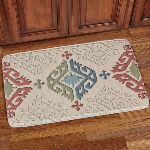 Bandera Rectangle Cushioned Mat Multi Warm 35 x 22, 35 x 22, Multi Warm