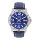 Casio MTP-VD01L-2BV Men's Enticer Blue Leather Band Blue Dial Casual Analog Sporty Watch