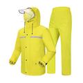 Coutyuyi Rain Suit Waterproof Raincoat Outdoor Anti-Storm Rain Jacket Breathable (XL, Yellow)