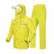 Coutyuyi Rain Suit Waterproof Raincoat Outdoor Anti-Storm Rain Jacket Breathable (XL, Yellow)