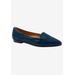 Extra Wide Width Women's Harlowe Slip Ons by Trotters® in Navy Lizard (Size 9 WW)