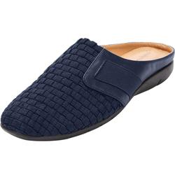 Wide Width Women's The Lola Mule by Comfortview in Navy Metallic (Size 10 1/2 W)