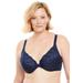 Plus Size Women's Wonderwire® Front Close T-Back Bra 1246 by Glamorise in Blue (Size 48 DD)