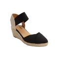 Extra Wide Width Women's The Abra Espadrille by Comfortview in Black (Size 7 WW)