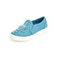 Wide Width Women's The Skyla Slip On Sneaker by Comfortview in Light Denim (Size 8 1/2 W)