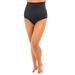 Plus Size Women's High-Waist Swim Brief with Tummy Control by Swim 365 in Black (Size 34) Swimsuit Bottoms