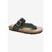 Women's Carly Sandal by White Mountain in Black Nubuck (Size 9 M)