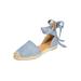 Extra Wide Width Women's The Shayla Flat Espadrille by Comfortview in Chambray (Size 8 1/2 WW)