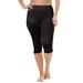 Plus Size Women's Cortland Intimates Firm Control Capri Pant Liner 7611 by Cortland® in Black (Size 1X) Slip