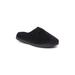 Wide Width Women's Darcy Velour Clog W/Quilted Cuff Slipper by Dearfoams in Black (Size M W)