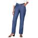 Plus Size Women's Classic Cotton Denim Straight-Leg Jean by Jessica London in Indigo (Size 16 W) 100% Cotton