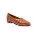Wide Width Women's Liz Leather Loafer by Trotters® in Brown (Size 9 W)