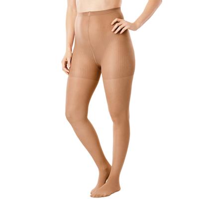Plus Size Women's 2-Pack Control Top Tights by Comfort Choice in Suntan (Size E/F)