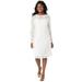 Plus Size Women's Stretch Lace Shift Dress by Jessica London in White (Size 28)