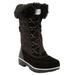 Wide Width Women's The Eileen Waterproof Boot by Comfortview in Black Silver Multi (Size 7 W)