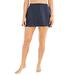 Plus Size Women's A-Line Swim Skirt with Built-In Brief by Swim 365 in Navy (Size 30) Swimsuit Bottoms