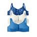 Plus Size Women's 3-Pack Cotton Wireless Bra by Comfort Choice in Evening Blue Pack (Size 52 DD)