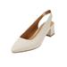 Wide Width Women's The Mea Slingback by Comfortview in Bone (Size 7 1/2 W)