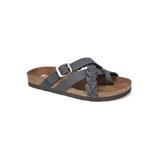 Women's Harrington Leather Sandal by White Mountain in Black Nubuck (Size 8 M)