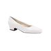 Women's Doris Leather Pump by Trotters® in White Leather (Size 9 M)