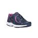 Wide Width Women's Dash 3 Sneakers by Ryka® in Navy Pink (Size 8 1/2 W)