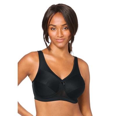 Plus Size Women's Glamorise® Magic Lift® Medium-Impact Wireless Sport Bra 1005 by Glamorise in Black (Size 46 D)