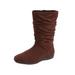 Extra Wide Width Women's The Aneela Wide Calf Boot by Comfortview in Brown (Size 9 1/2 WW)