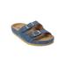 Wide Width Women's The Maxi Slip On Footbed Sandal by Comfortview in Navy (Size 10 W)