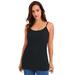 Plus Size Women's Cami Top with Adjustable Straps by Jessica London in Black (Size 12)