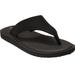 Wide Width Women's The Sylvia Soft Footbed Thong Slip On Sandal by Comfortview in Black (Size 10 W)