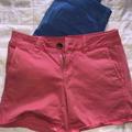 American Eagle Outfitters Shorts | 2 American Eagle Shorts Size 2 Midi Super Stretch | Color: Blue/Pink | Size: 2