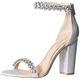 Jewel Badgley Mischka Damen Mayra Sandalen mit Absatz, Silber Glitter, 41 EU