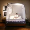 Mosquito net 1.5m / 1.8m 2m Bed, no Need to Install Zipper Three-Door Square top yurt, Full Bottom Anti-Fall high Mosquito net-[Back to The Bottom] Nordic Deer_1.8m Bed