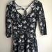 American Eagle Outfitters Dresses | American Eagle Grey Floral Skater Dress | Color: Gray/White | Size: Xs