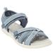 Wide Width Women's The Annora Water Friendly Sandal by Comfortview in Denim (Size 11 W)