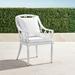 Avery Dining Arm Chair with Cushions in White Finish - Rumor Midnight - Frontgate