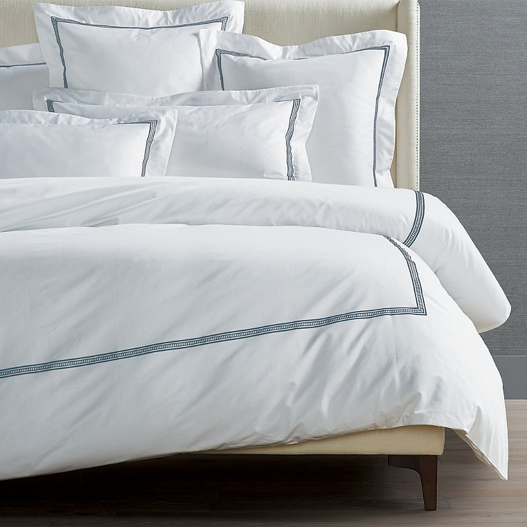 Ladder Stitch Bedding - White, White Sham, Standard White Sham - Frontgate Resort Collection™