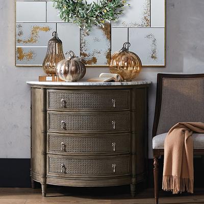 Marion Demilune 4-drawer Chest - French Gray - Frontgate