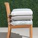 Knife-edge Outdoor Chair Cushion - Cara Stripe Indigo, 21"W x 19"D - Frontgate