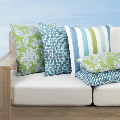 Rhodes Stripe Indoor/Outdoor Pillow by Elaine Smith - 20" x 20" Square - Frontgate