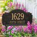 Willow Address Plaques - Lawn Plaque, Black/Gold Lawn Plaque, Standard, One Line - Frontgate