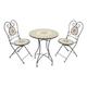 3-tlg. Balkon-Set mit rundem Tisch »Amarillo« braun, Garden Pleasure, 60x70 cm