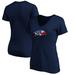 Women's Fanatics Branded Navy Arkansas Razorbacks Banner Wave V-Neck T-Shirt